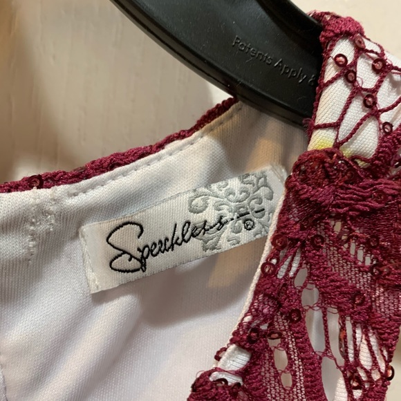 Nordstrom sample burgundy lace mini dress - Picture 2 of 7